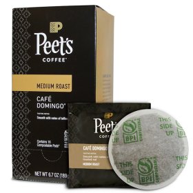 PEET'S CAFE DOMINGO MEDUIM ROAST 6/16 CT